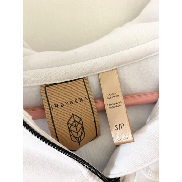 Indygena Women's White Hooded Full Zip Casual Sweater - Small - Picture 3 of 12